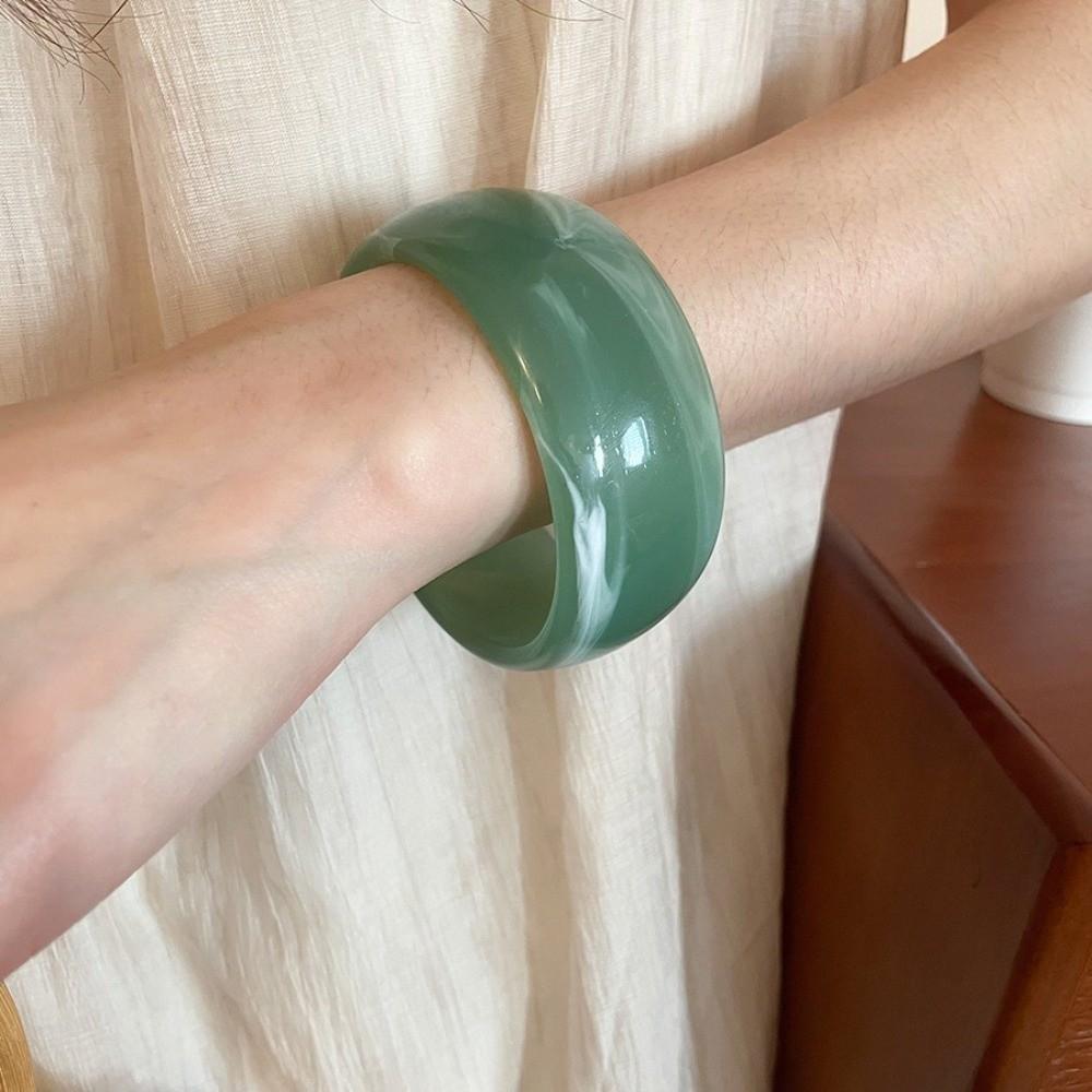 Europe American Style Wide Open Bangle Round Cuff Bangles Fashion Resin Bangle Gift