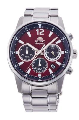 Orient Sports Quarzuhr Rotes Zifferblatt Quarz Herren RA-KV0004R10B, Rot, Uhrwerk.
