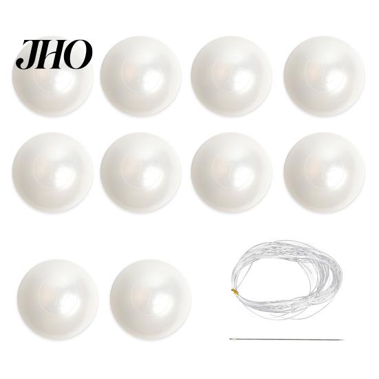 White Bead Wall Hanging Ornament 10Pcs DIY Faux Pearl Garland Staircase Decoration Large Bridal Shower Decor Home Wedding Party Stairway