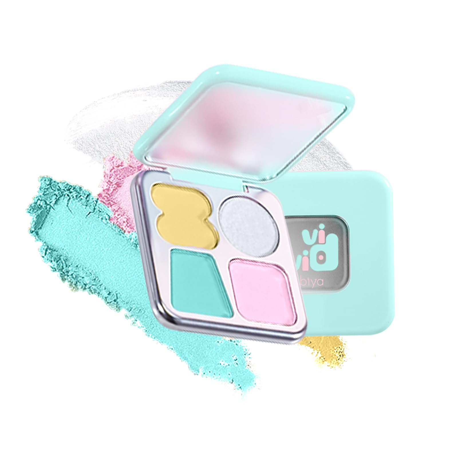 

XIXI BOX 4-Color Palette Matte Pearl Glitter Dimensional Highlighter Eyeshadow - Natural Everyday Shades, Long-Lasting, Rich Color, Easy Blending - 04