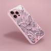 Glänzendes Schmetterlingsmuster Rosa Metallic Lack Glas Harte Handyhülle Für iPhone 17Air 17 16 15 14 13 12 11 Pro Max Plus 16E Hülle