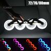 2 Peças 80/76/72mm Patins In-line Patinação LED Luz Piscante Rodas de Patins