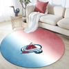 Colorado Avalanche Round Area Rug,Carpet Rug for Living Room Bedroom Sofa Playroom Decor,Non-slip Floor Mat
