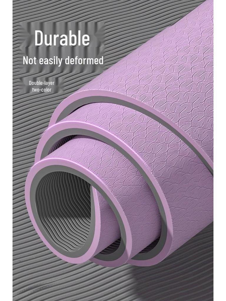 TPE Extra Long, Wide & Thick Non-Slip Odorless Yoga Mat - Shock-Absorbing Fitness Pad