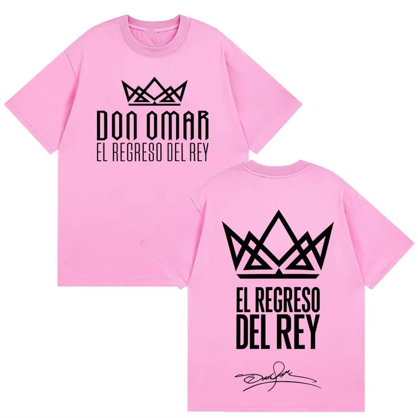 Rapper Don Omar The Last King Tour 2026 Magliette Stampate Uomo Donna Magliette alla Moda Y2K Manica Corta Abbigliamento Casual Leggero Traspirante