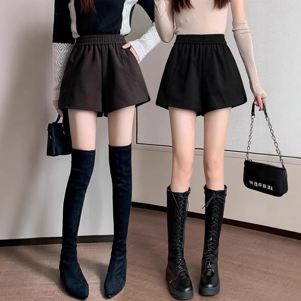 

Women s High-Waist A-Line Woolen Skirt, Autumn/Winter 2024, European Style, Perfect with Boots M