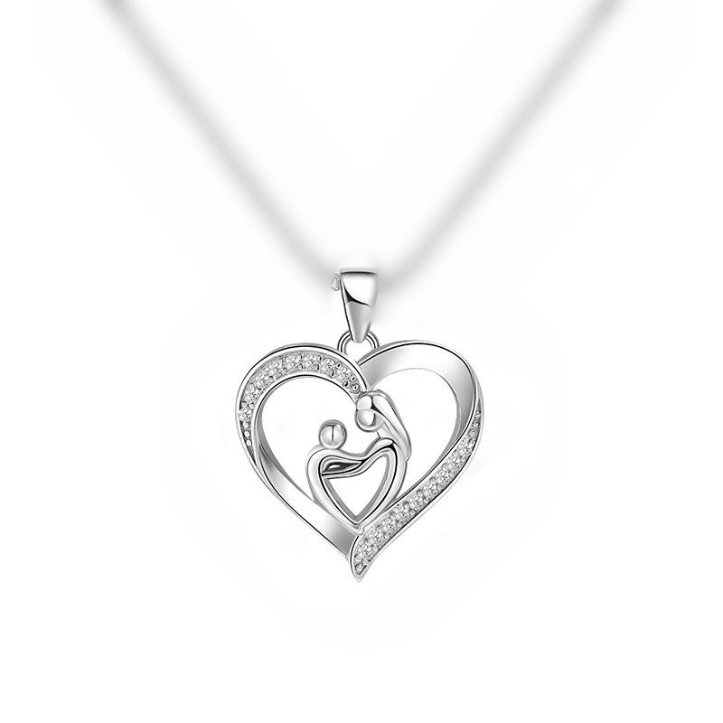 Mother And Child Pendant Mother S Day Gift, Mother S Love Mother And Daughter Heart Necklace