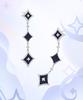 Lola Rose Starry Blue Sandstone Chain Silver Earrings