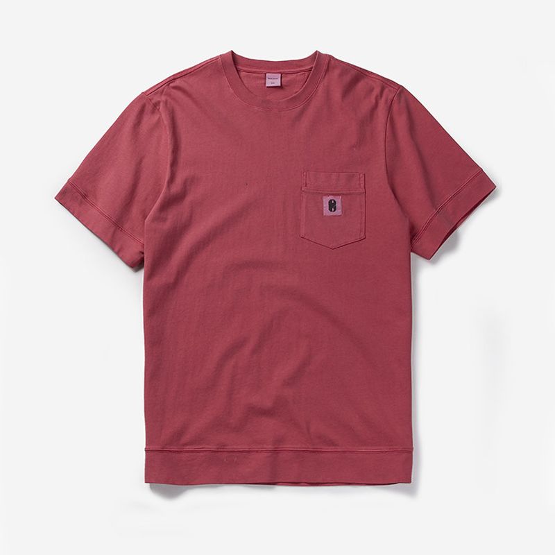 American Retro Heavy-Weight High-Density Pure Cotton Pocket T-Shirt Men's Short-Sleeve Summer Base Layer Export Men's Clothing All-Cotton Tee