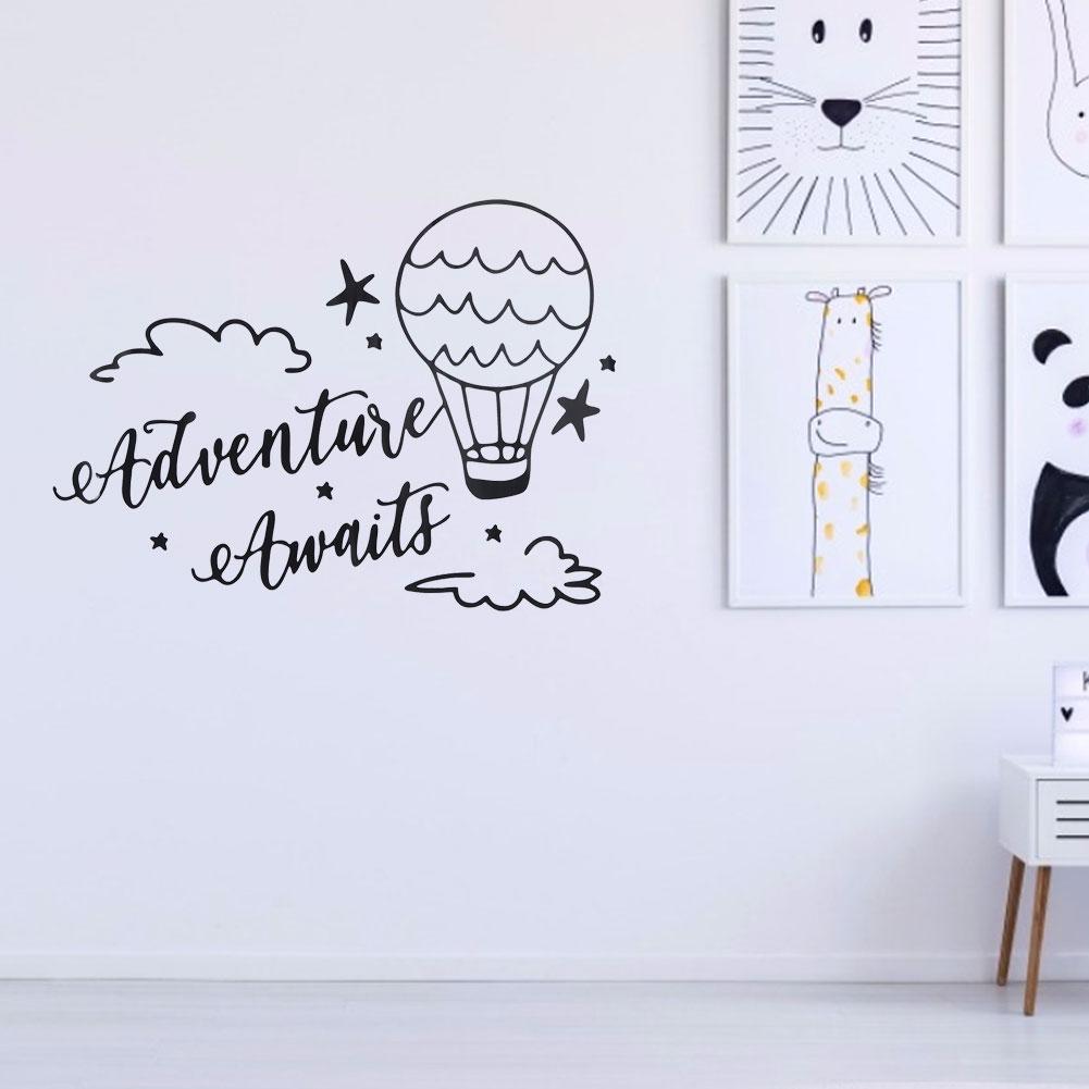 Cute Cartoon Clouds and Balloon Wall Sticker Removable Wall Paper Living Room Home Decoration