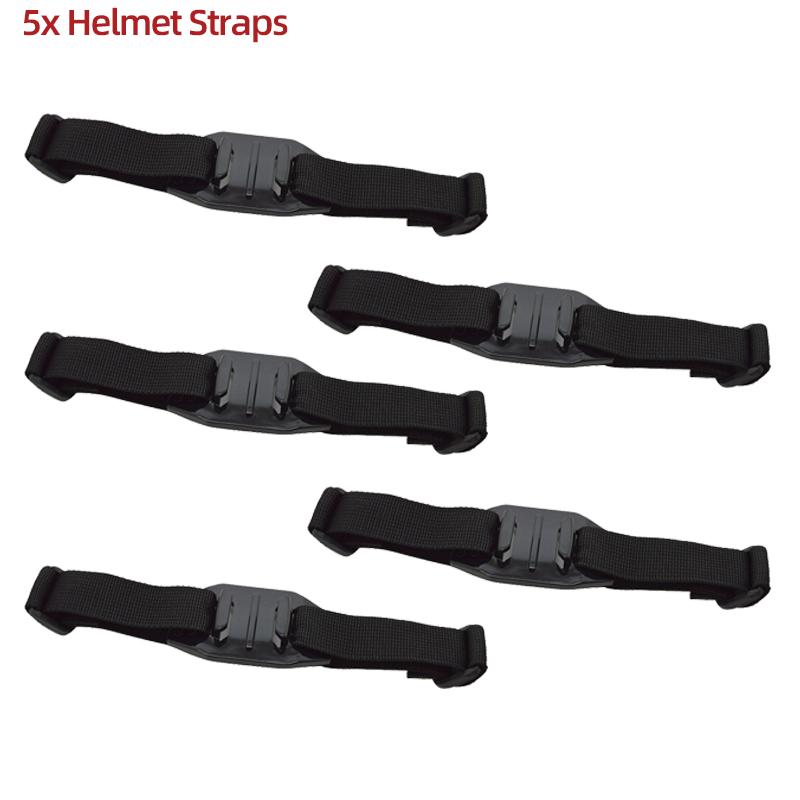Bicycle Helmet Strap Mount Holder For GoPro Hero 13 12 11 10 9 8 Insta360 SJCAM SJ4000 AKASO DJI Osmo Action Camera Accessories
