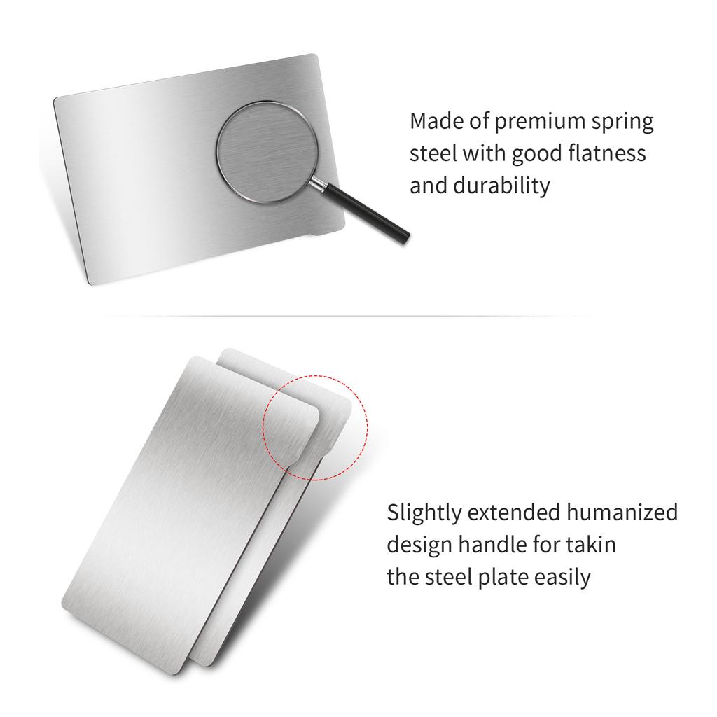 135*80mm Mola de Remoção Aço Flexível Placa de Construção Folha Base de Impressão + Adesivo Magnético com Suporte Adesivo Fácil