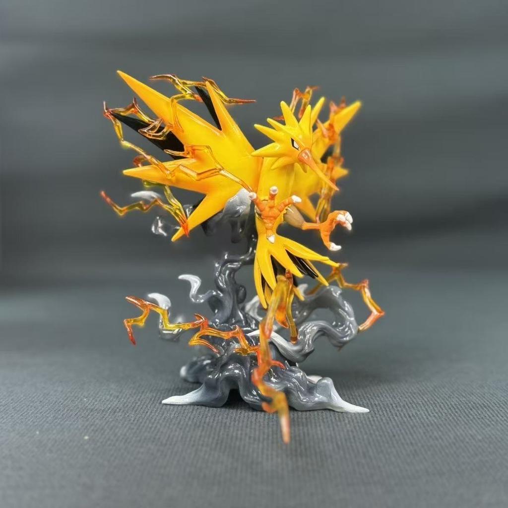 New In stock Anime Pokemon Figure Zapdos Action Figures Figure Statue Doll Set Desk Decoration Toys Kids Birthday Gifts