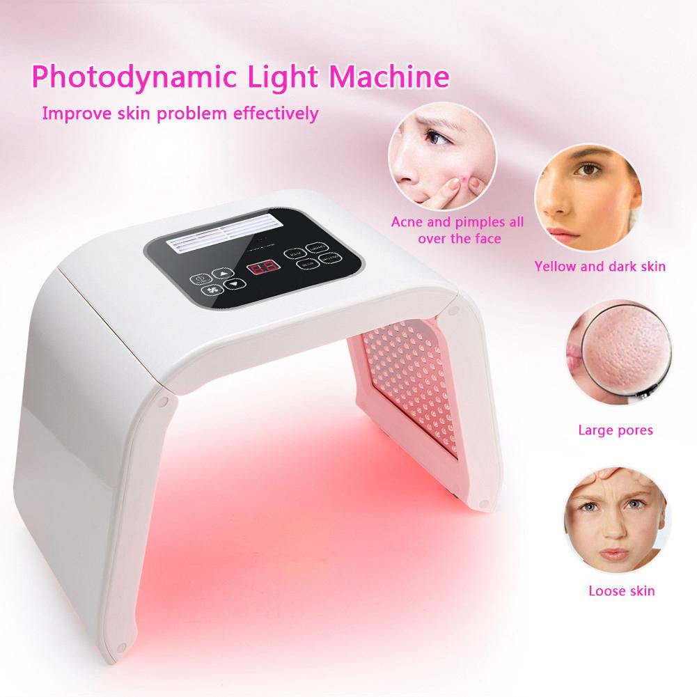 PDT 4Colors LED Light Photodynamic Facial Skin Care Rejuvenation Photon Therapy Machine US Plug 100-