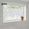 Privacy Window Film Frosted Flower Static Glass Sticker Floral Plants Decorative Cling Decal Waterproof UV Sun Blocking Cover for Home Office Kitchen