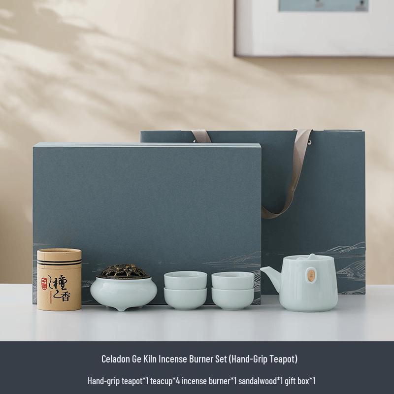 Chinese Ceramic Ge Ware Tea Set