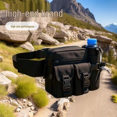 Waterproof Tactical Waist Bag with Detachable Bottle Holder for Camping, Cycling, Fishing, and Mountaineering.