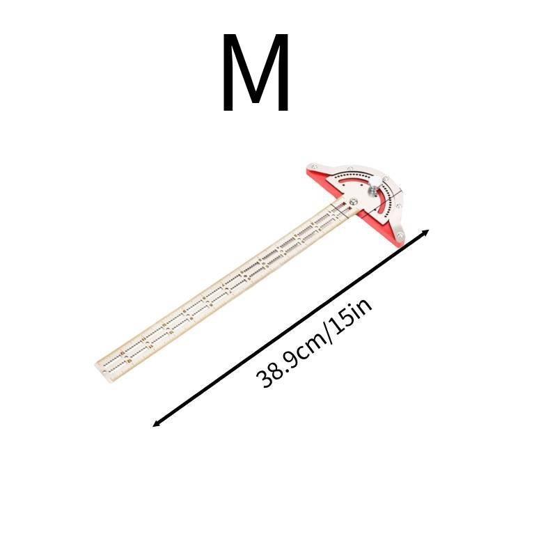 Woodworkers Edge Rule Stainless Steel Clear Scale Angle Measurement Tool 10 Inch