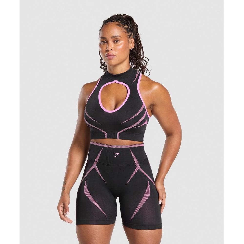 

Gymshark Apex Lift Seamless Crop Top Darkest Purple Sour Pink B3c5b Pb9n XS