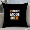 Cryptocurrency Bitcoin Cryptocurrency Btc Cushion Cover Cushion Covers Natural Linen Breathable Sofa Bedroom Decor Pillowcase