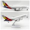 1/240 30cm A380 ASIANA Aircraft Model Kit with Display Stand, Suitable for Adult Aviation Gifts or Display Decorations.
