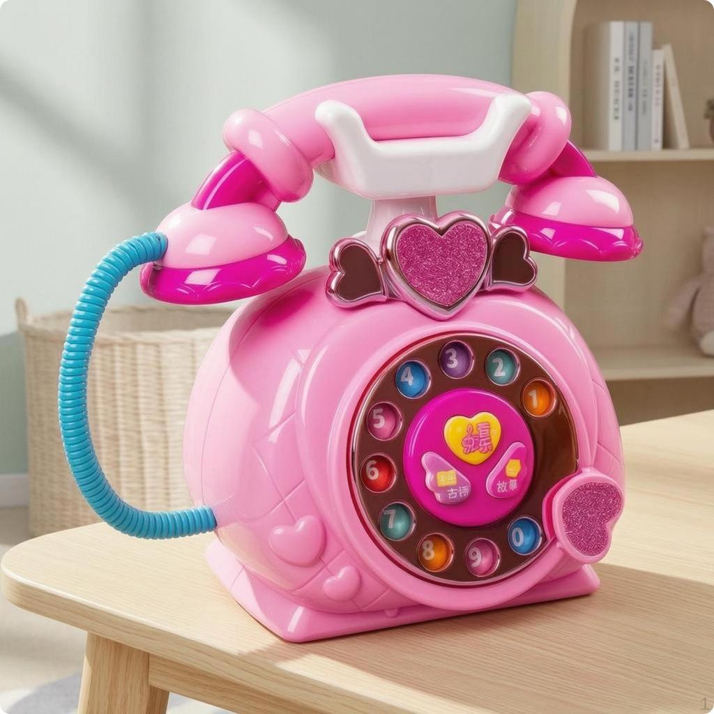 Music and Story Phone Glittery Accents Princess Toy Retro Style