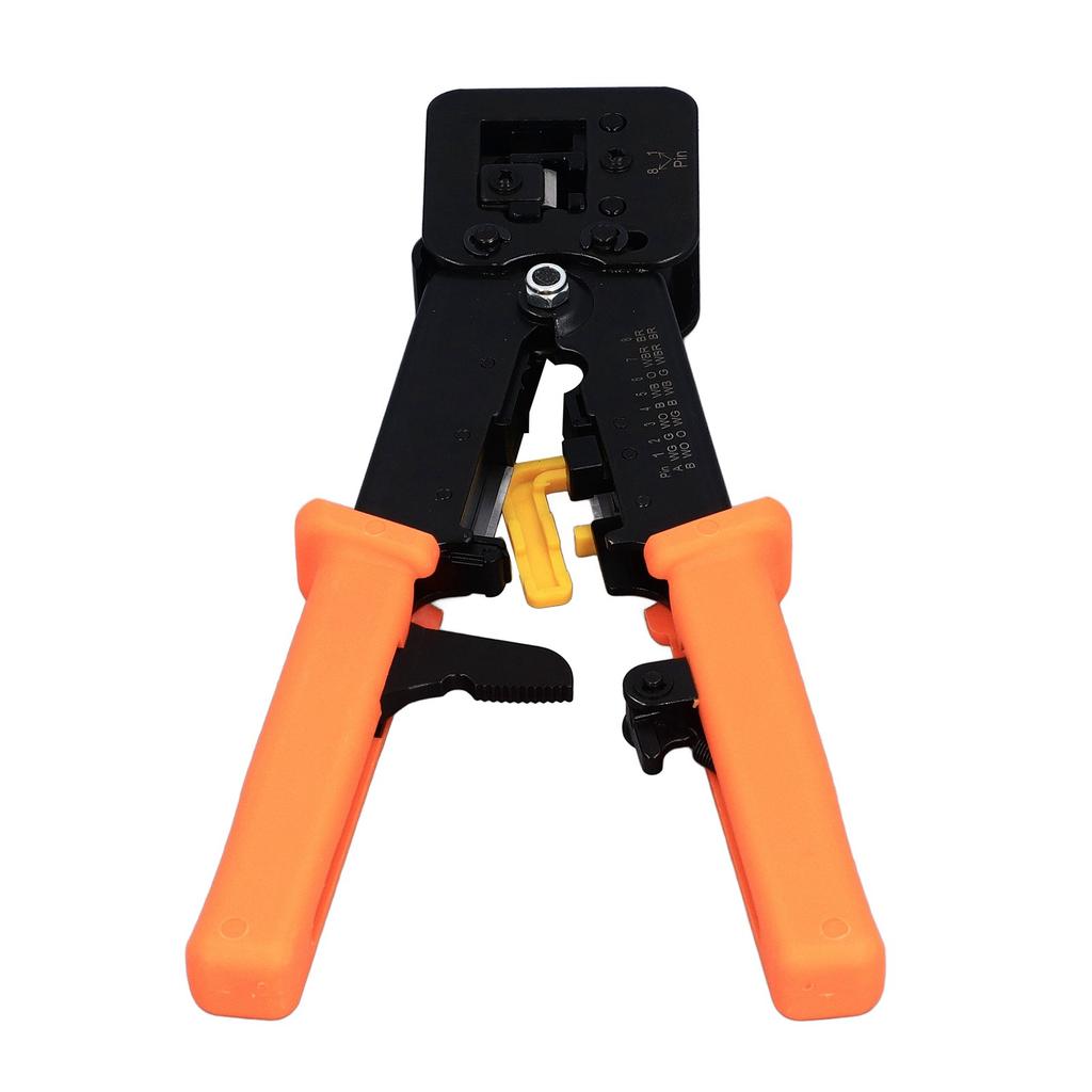 RJ45 Crimpzange Durchgang CAT6 CAT5E Ethernet-Kabel Crimper Stahl Elektro Elektronik Werkzeuge