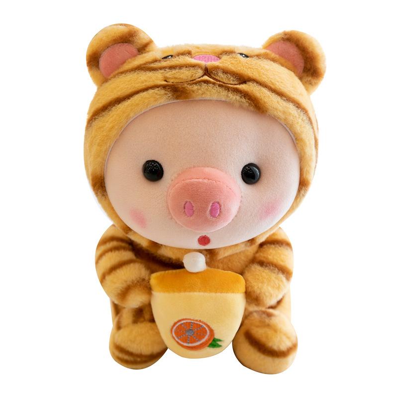 Animal Transformation Milk Tea Pig Plush Toy Cross-border New Product Little Frog Doll Grabber Ragdoll Doll
