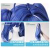 Juego Iuno Cabello Sintético Largo Degradado Azul Doble Cola de Caballo Peluca Cosplay Cabello Resistente al Calor Pelucas para Fiesta de Halloween