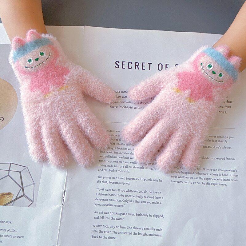 Kids' Knit Cartoon Gloves, Ages 3-6 - Warm Winter Protection