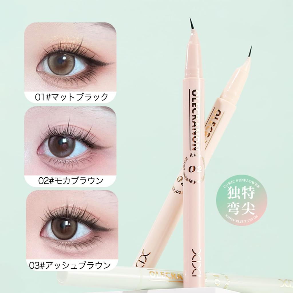 KIADZIE Liquid Eyeliner, Strong Waterproof, Smudge-proof, Ultra-fine Tip, Black, Long-lasting Color, Easy to Apply Even for Beginners (01-Matte Black)