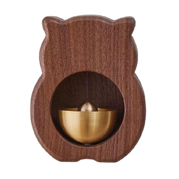 Doorbell Wood Windchime With Suction Installation Providing Calming Sound For Doorways And Interior