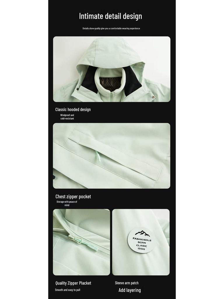 NASA MARVEL Men's 3-in-1 Hooded Outdoor Jacket