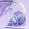 2025 Gradient Luminous Over-Ear Bluetooth Headphones with Card Slot - Universal Compatibility