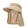 Summer Sun Protection Cap With Removable Shoulder Cover For Outdoor Activities