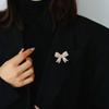 Bow Zircon Brooch Girls Collar Anti Light Button Fashion Pin Clothes Jewelry Accessories for Women Corsage Birthday Gifts