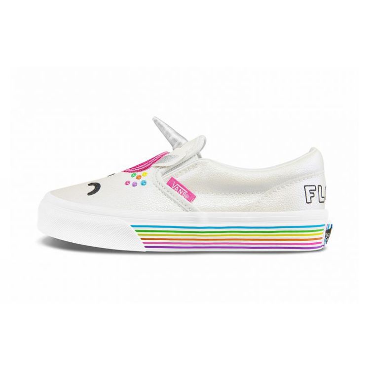 Vans Classic Karla Unicorn Low Top Kids Skate Shoes Kids Skate Shoes White Pink VN0A54EV2JQ