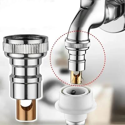 1Pcs Water Tube Connector Water Stop Valve Anti Falling Copper Inner Core Faucet Nozzle 1/2 Inch Stopcock Stop Joint
