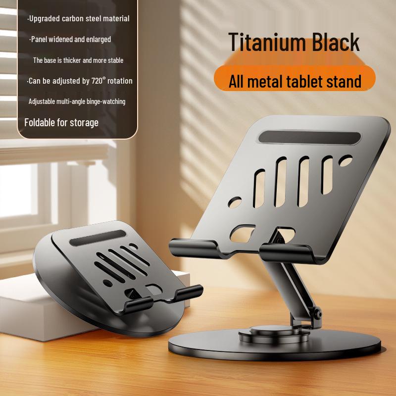 

Rotating Foldable Metal Tablet Stand for iPad - Perfect for Streaming, Watching, and Cooling