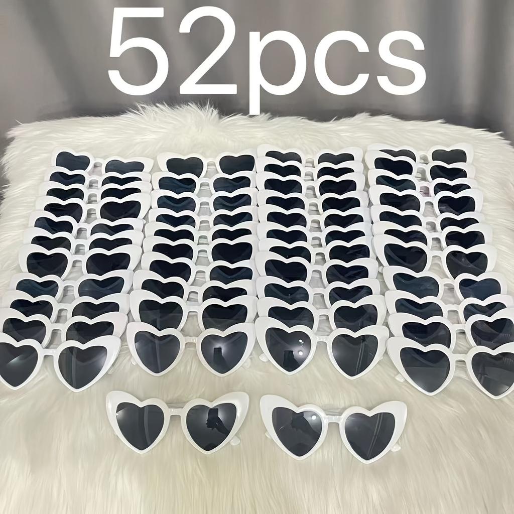 Conjunto de óculos peça em formato de coração adequado para festas (casamentos) eventos de aniversário adereços e encontros de amigos