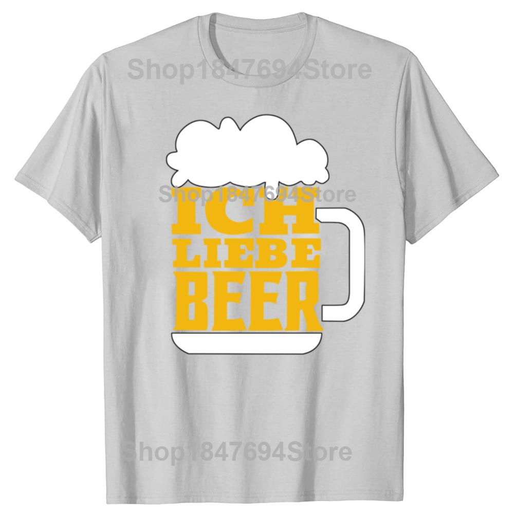 Oktoberfest Ich Love Beer Graphic T Shirts Men Clothing Funny German Bavarian Festival Drink T Shirt Female Tee Soft Casual Tops