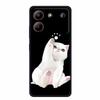 For ZTE Blade A54 Case Cute Cartoon Cat Black Silicone Soft Phone Case For ZTE Blade A54 4G Back Cover Case A 54 6.6" Funda Capa