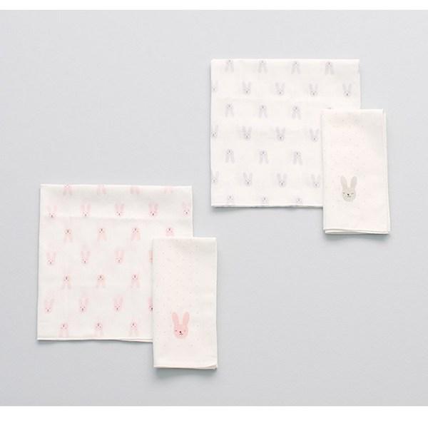 Cuby & Mom Rabbit Scarf Handkerchief 10P Set, Korean Baby Products