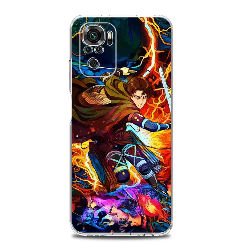 Anime Attack on titan Eren Yeager Pouzdro na telefon pro Xiaomi Redmi Note 12 11 9S 9 8 10 Pro Plus 7 8T 9C 9A 8A K40 Gaming Průhledný kryt