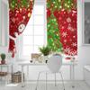 Weihnachtsbaum Schneeflocke Kiefernzweig Schneemann Süßigkeiten Verdunkelungsvorhänge für Wohnzimmer Schlafzimmer Fensterdekoration Jalousien Vorhänge