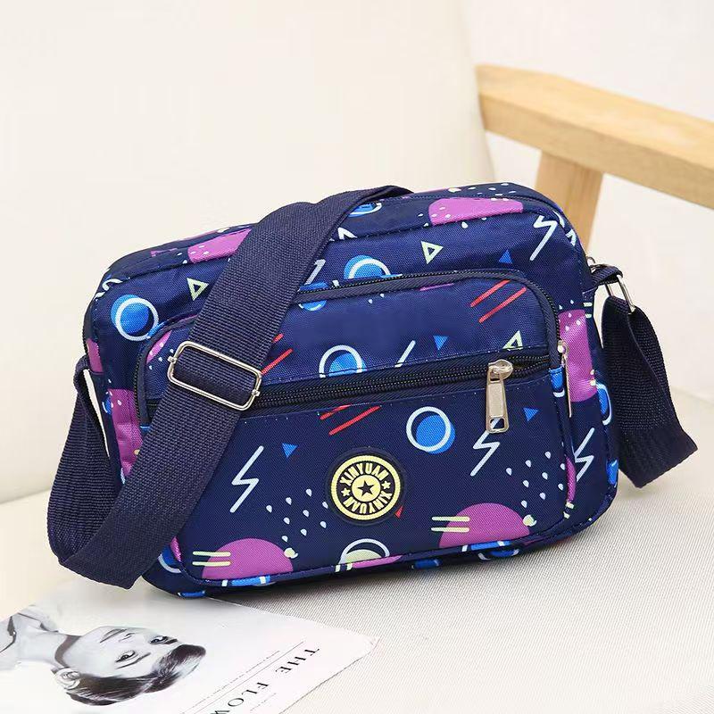 Floral Oxford Cloth Crossbody Bag for Women - Versatile Canvas Bag for Moms and Seniors