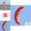 Paracadute Parapendio a Doppia Linea 2,5 m Sport Acrobatico Giocattoli da Spiaggia all'Aperto Aquilone Rosso con Tessuto a Scacchi Premium**