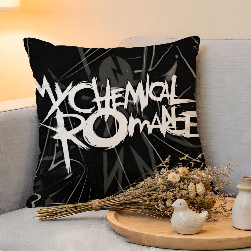 

Cushion Cover Linen SkinFriendly Soft Decorative Case For Sofa Home Decor Hot Rock My Chemical Romance Band Pillow cover 30x30cm