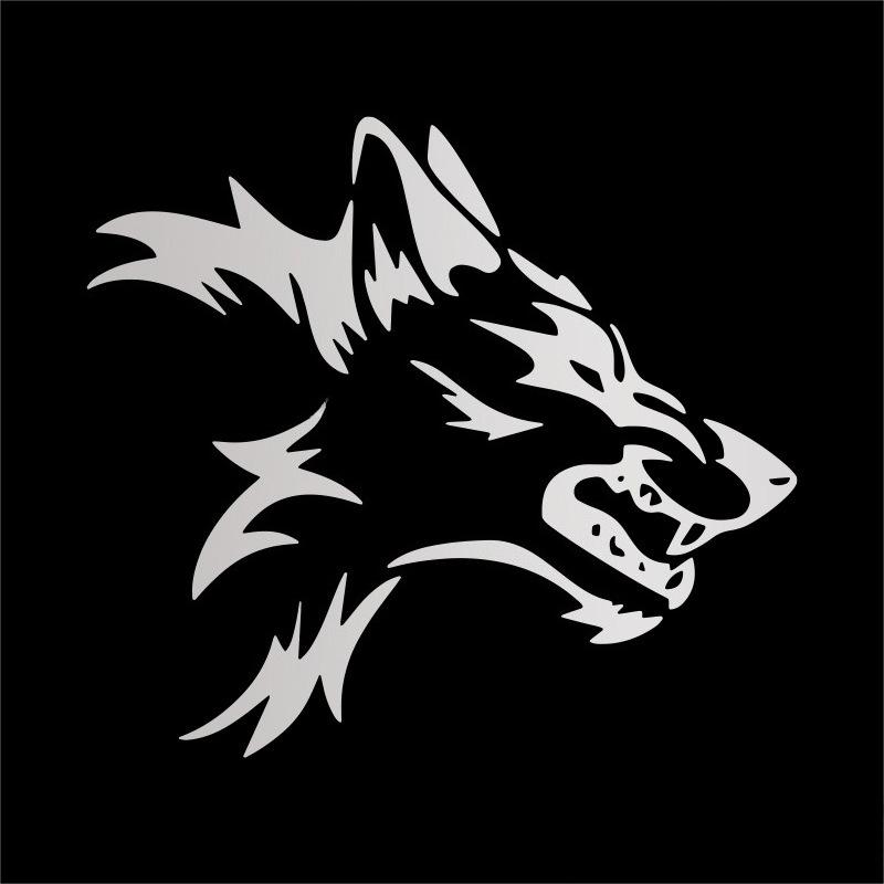 1PC S/M Wolf Head Beast Personality Car Stickers Car'S Reflective Stickers Bumper Decoration Motorcycle Waterproof Window Glass