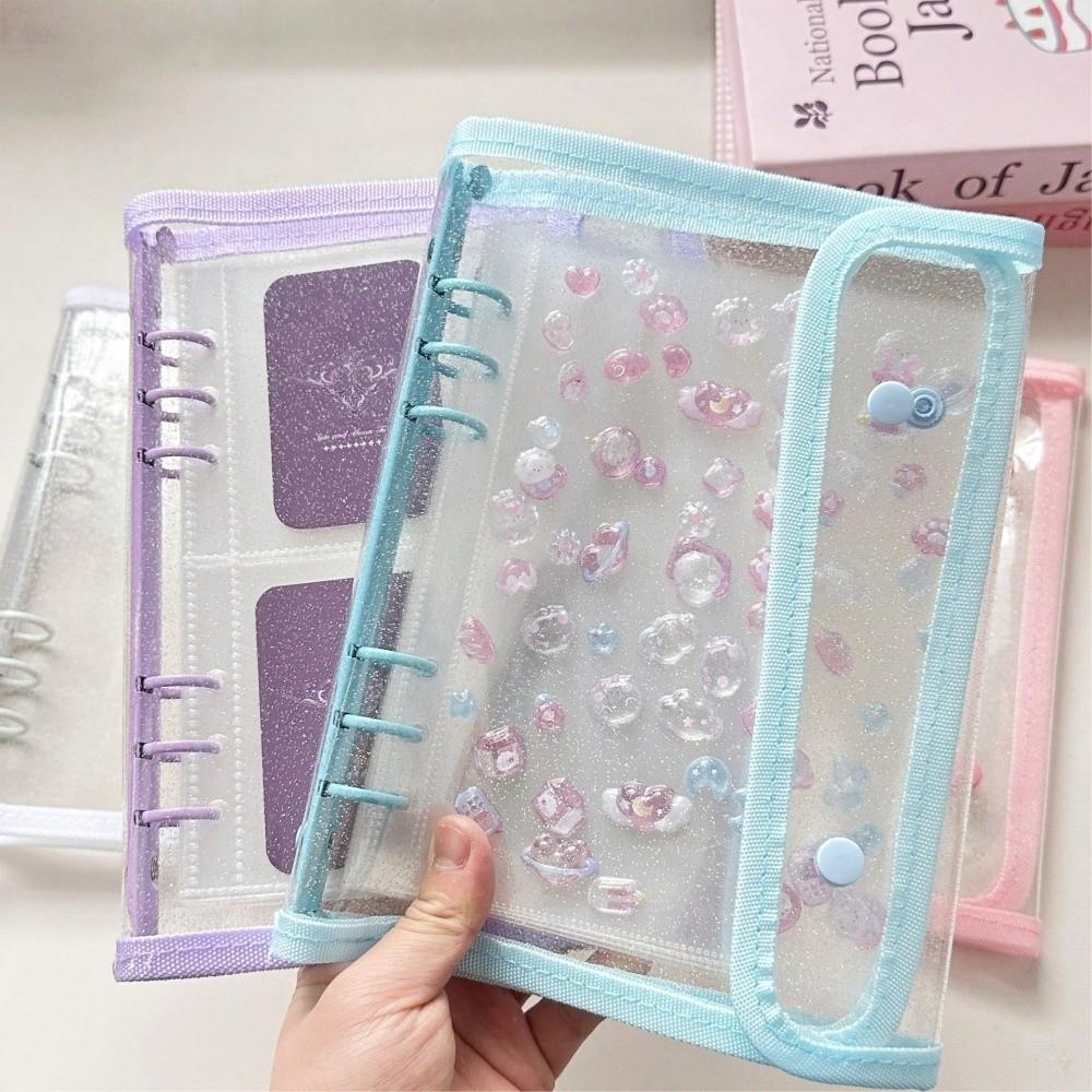 PVC Photo Storage Book A5 Card Organizer Holder Practical Loose Leaf Binder  for Idol Cards